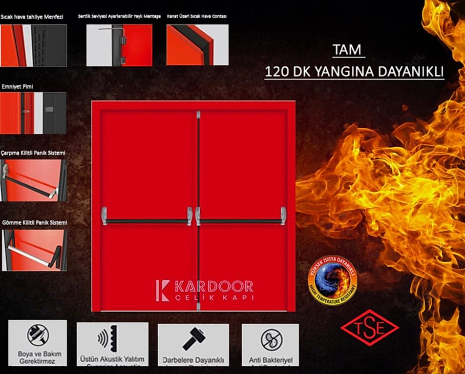 yangına dayanıklı çelik kapı